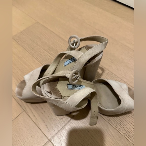 Prada platform suede sandals - Picture 3 of 5